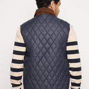 Navy Front Zipper Jacket