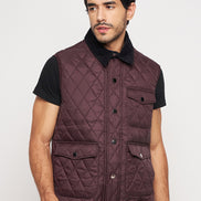 Wine Front Zipper Jacket