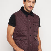 Wine Front Zipper Jacket