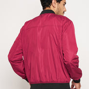 Maroon Front Zipper Jacket