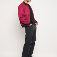 Maroon Front Zipper Jacket