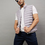 Grey Front Zipper Jacket