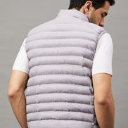 Grey Front Zipper Jacket