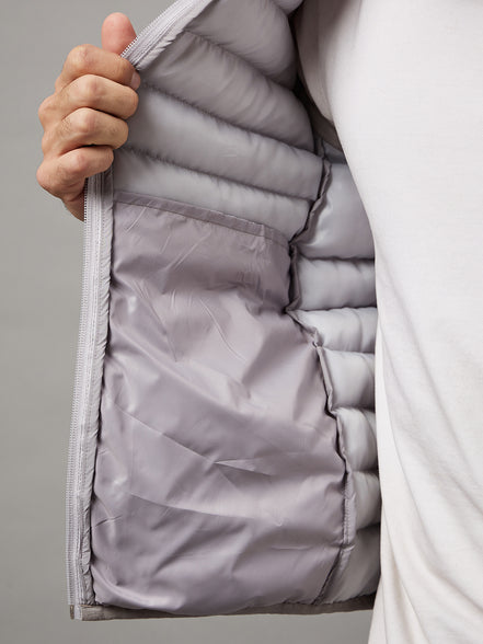 Grey Front Zipper Jacket
