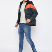Green Colourblocked Jacket