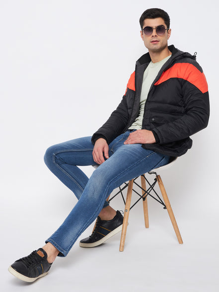 Green Colourblocked Jacket