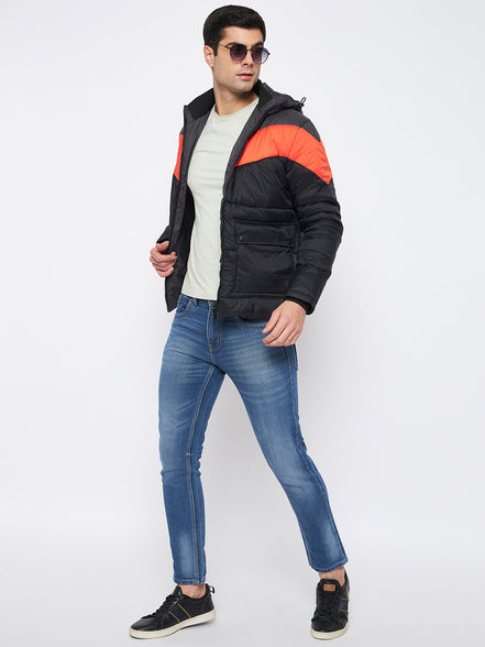 Green Colourblocked Jacket