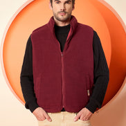 Maroon High Neck Reversible Jacket