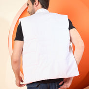 White Mock Neck Jacket