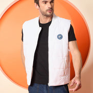 White Mock Neck Jacket