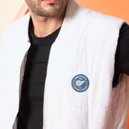 White Mock Neck Jacket