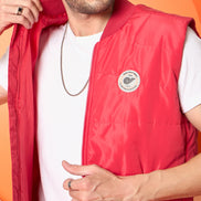 Red Mock Neck Jacket