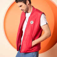 Red Mock Neck Jacket