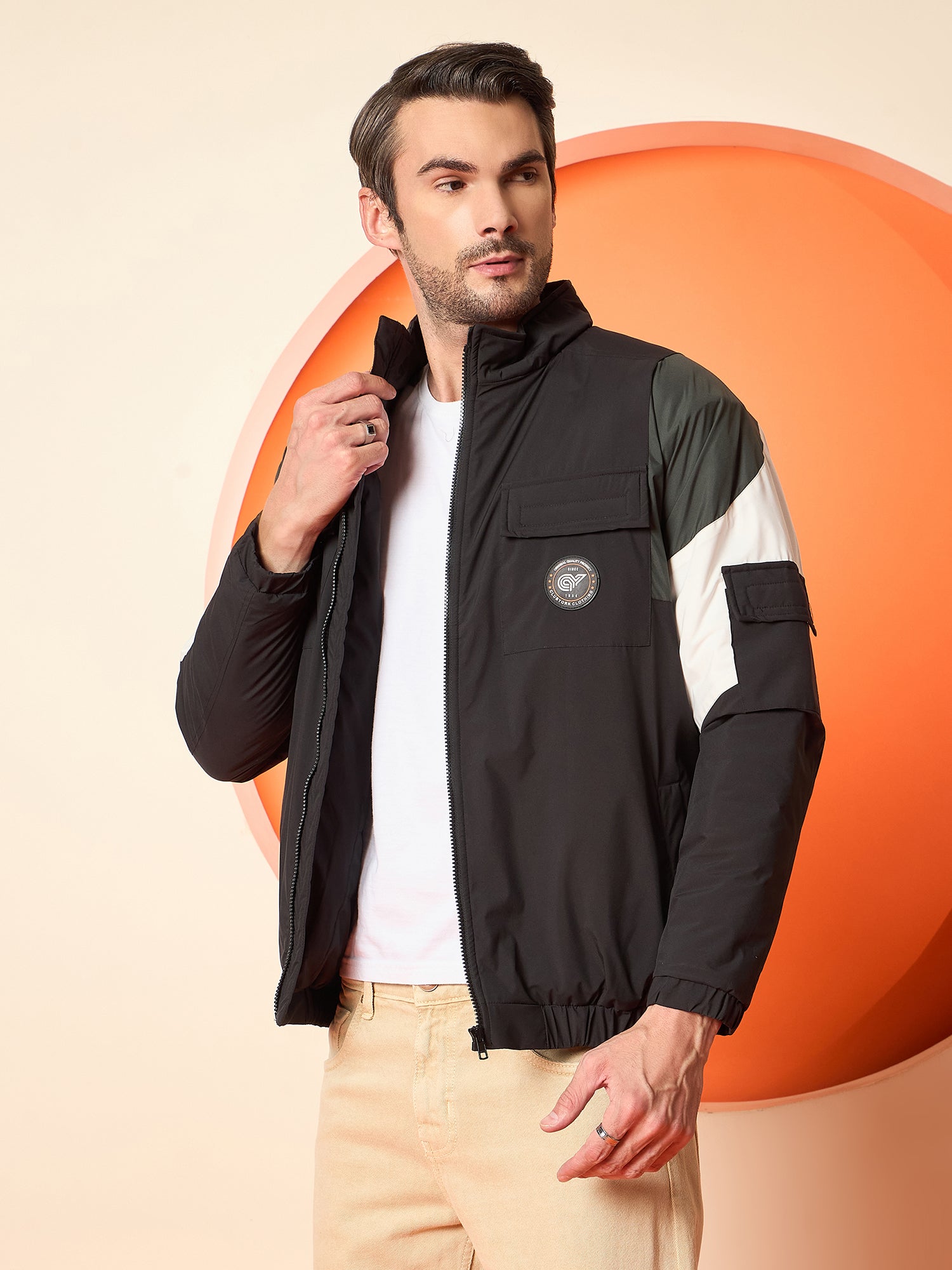 Black High Neck Jacket