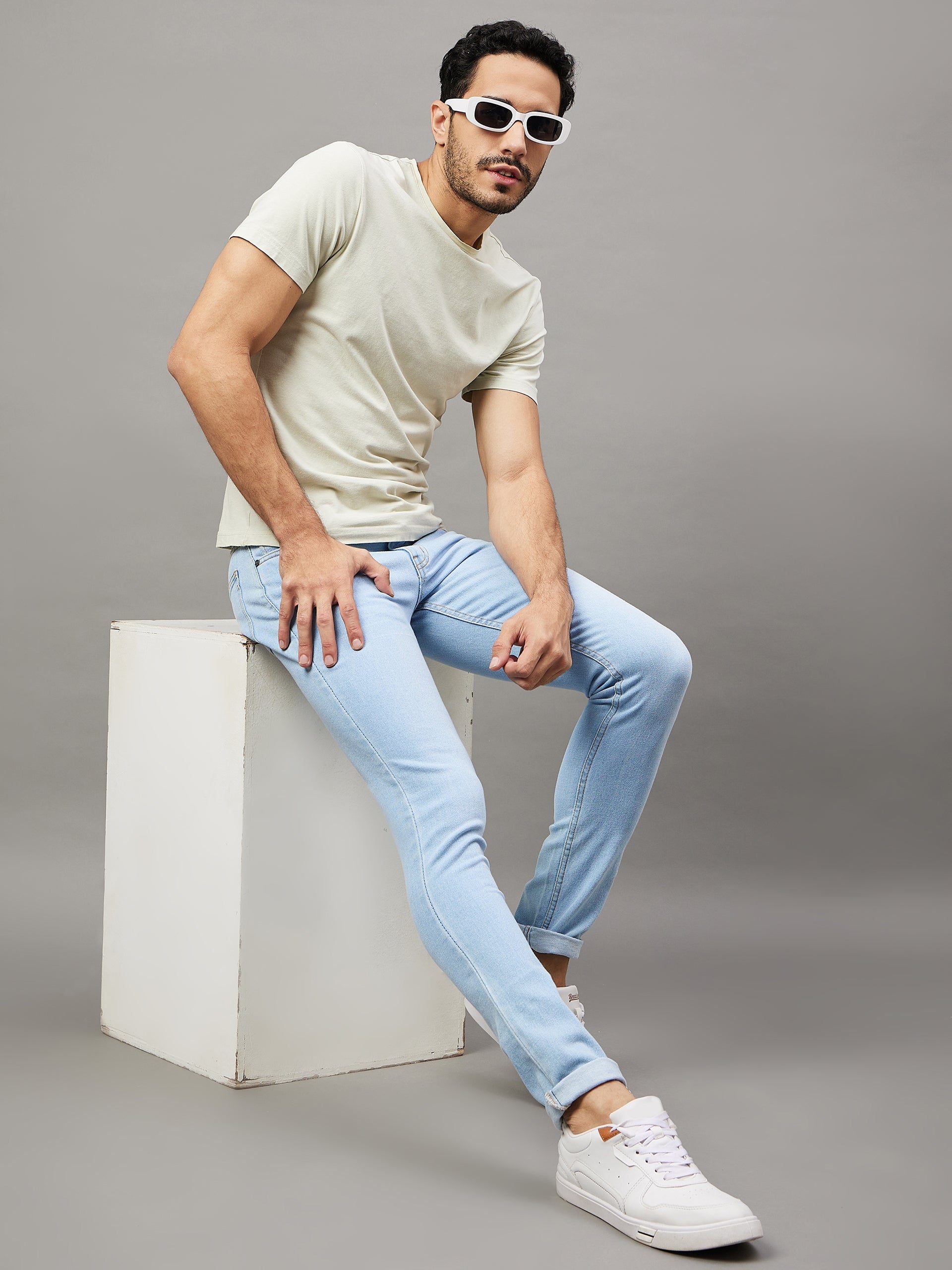 Light Blue Solid Jean