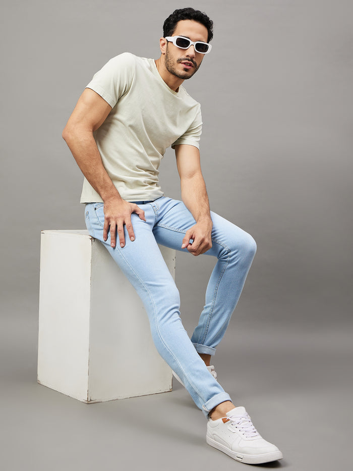 Light Blue Solid Jean