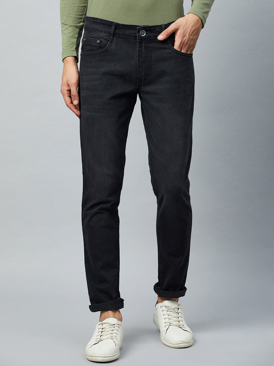 Black Slim Fit Solid Jogger
