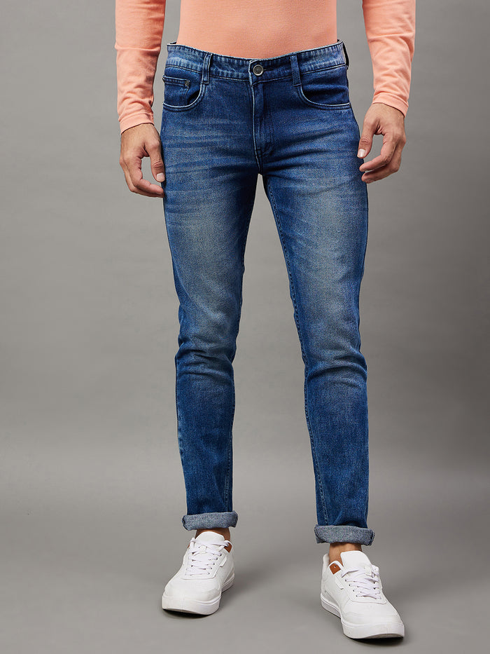 Blue Solid Jean