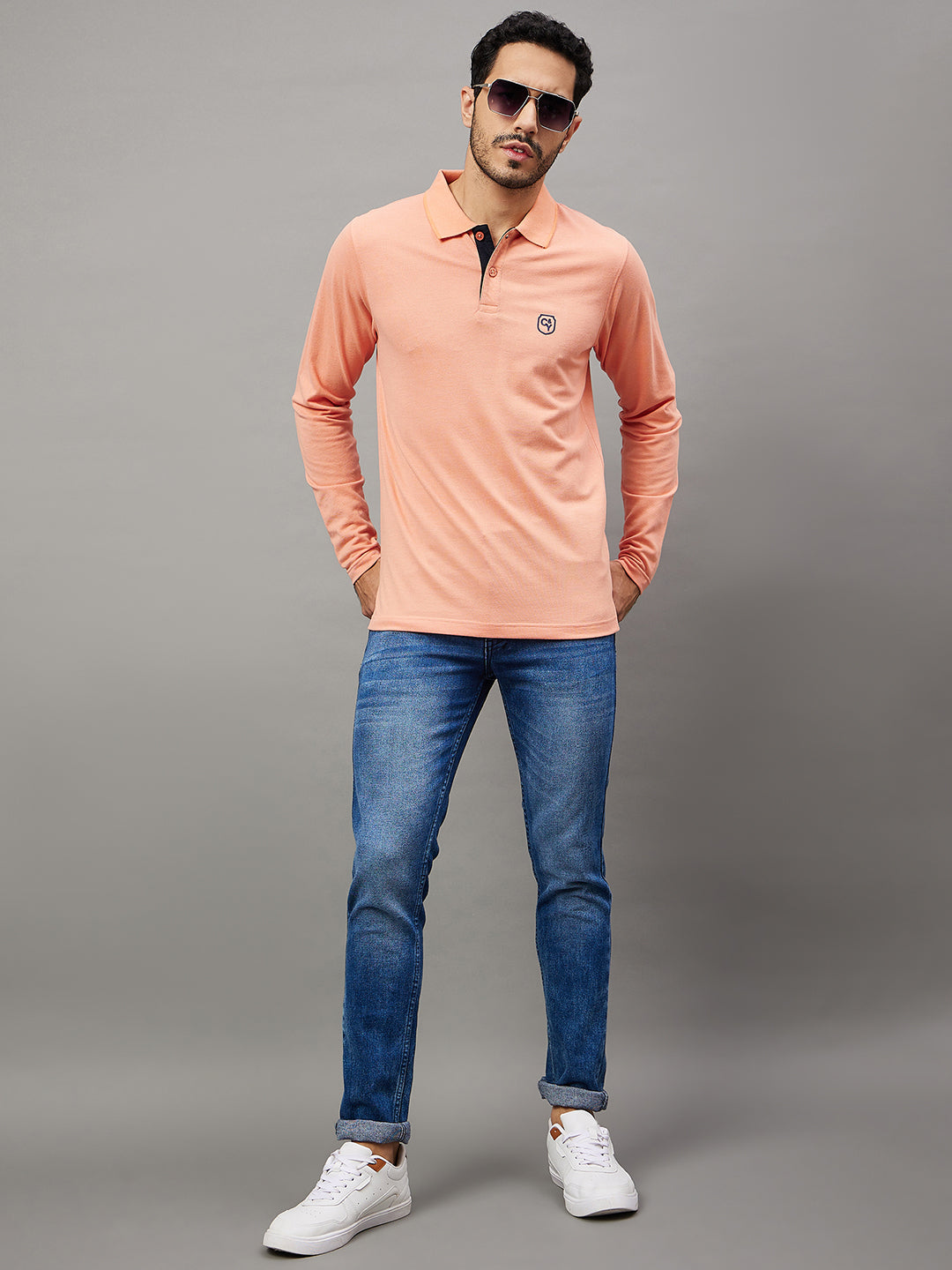 Blue Solid Jean