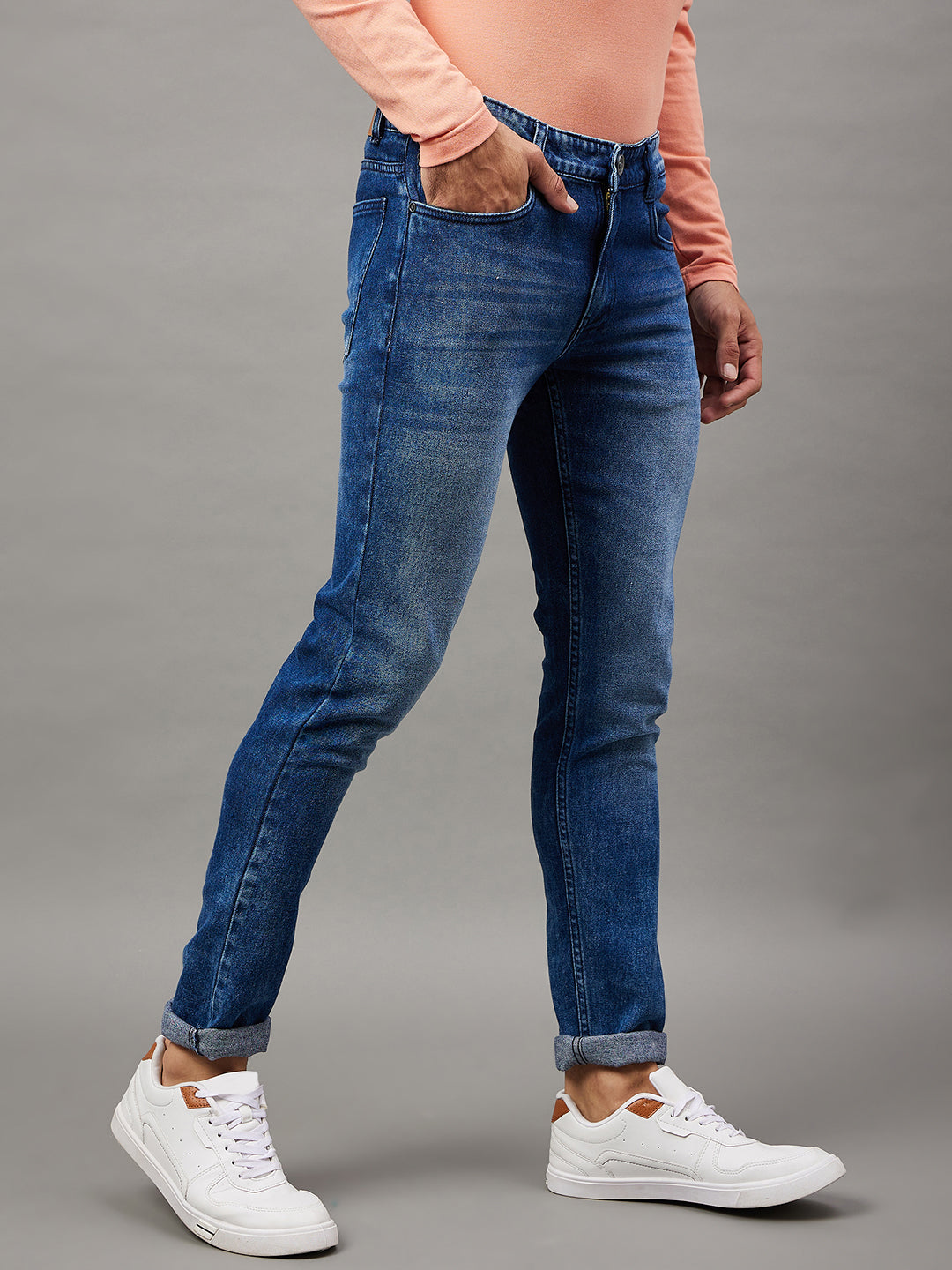 Blue Solid Jean