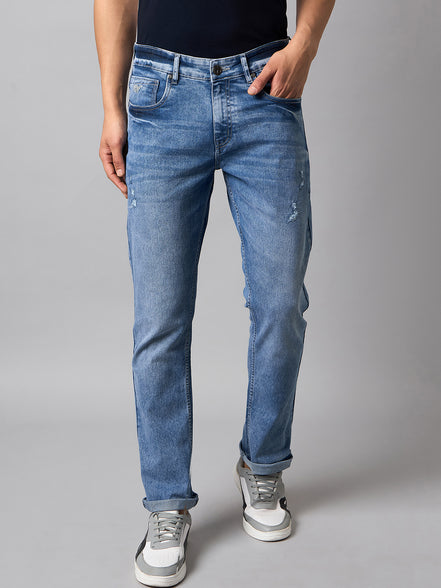 Blue Solid Jean
