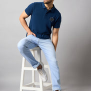 Sky Blue Solid Jean