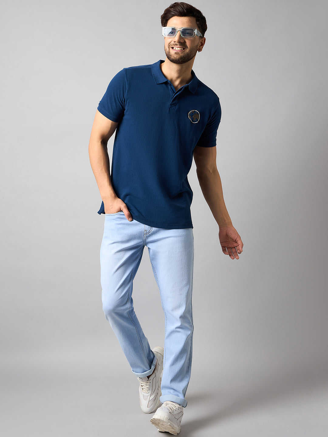 Sky Blue Solid Jean