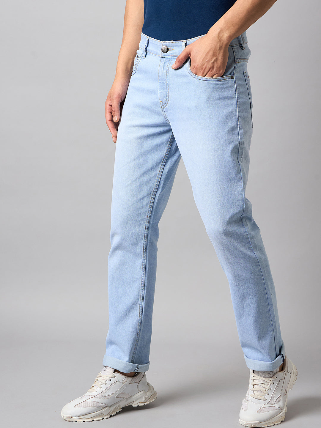 Sky Blue Solid Jean