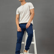 Dark Blue Solid Jogger