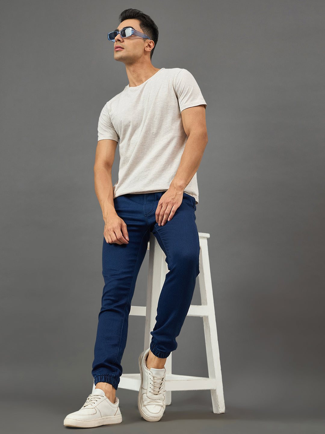 Dark Blue Solid Jogger