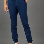 Dark Blue Solid Jogger