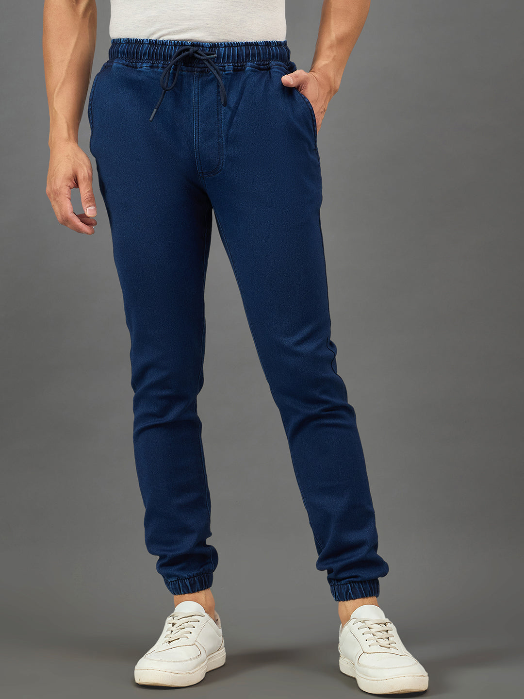 Dark Blue Solid Jogger