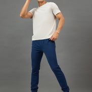 Dark Blue Solid Jogger