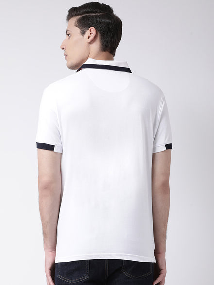 White Polo Neck T-shirt