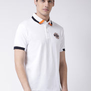 White Polo Neck T-shirt