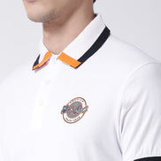 White Polo Neck T-shirt