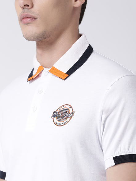 White Polo Neck T-shirt
