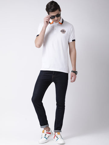 White Polo Neck T-shirt