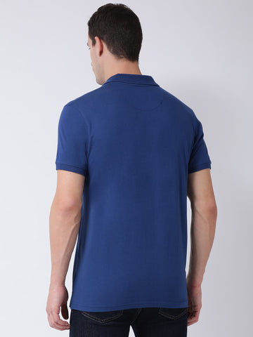 Blue Polo Neck T-shirt