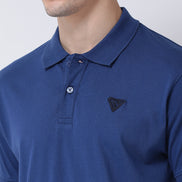 Blue Polo Neck T-shirt