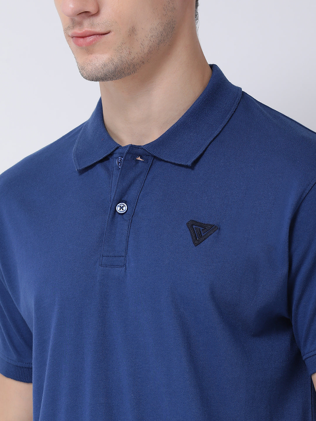 Blue Polo Neck T-shirt