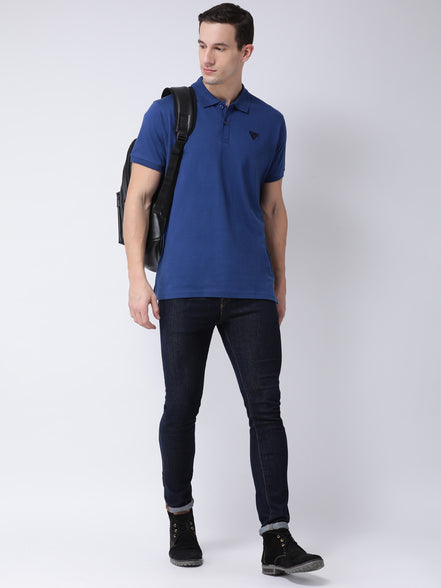 Blue Polo Neck T-shirt