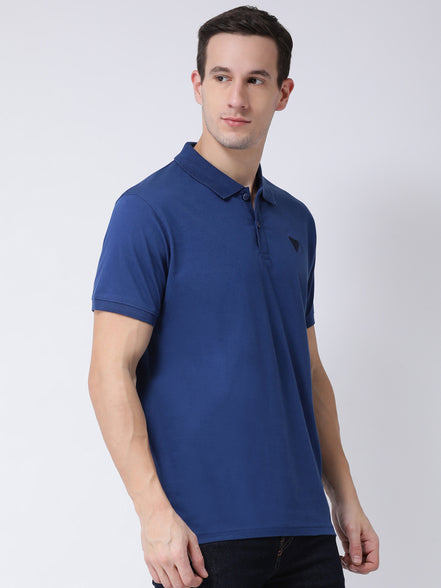 Blue Polo Neck T-shirt