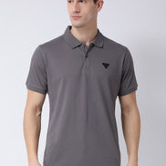 Grey Polo Neck T-shirt