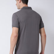 Grey Polo Neck T-shirt