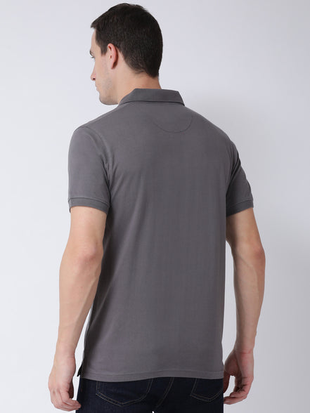 Grey Polo Neck T-shirt