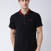 Black Polo Neck T-Shirt