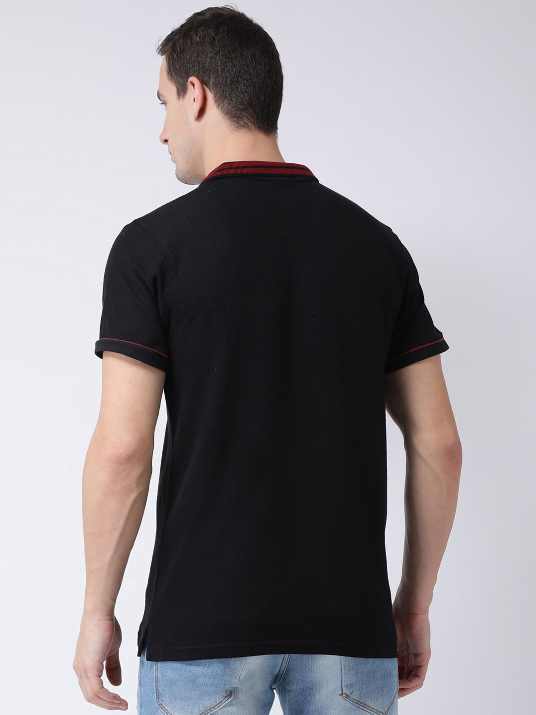 Black Polo Neck T-Shirt
