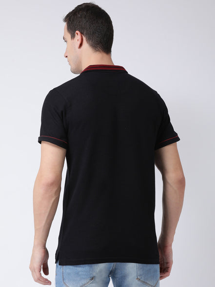 Black Polo Neck T-Shirt