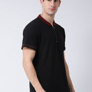 Black Polo Neck T-Shirt